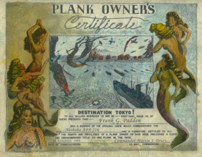 Plank Owner Certificate-facsimile