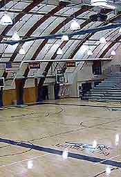 Interior view of the Pepin Gymnasium.